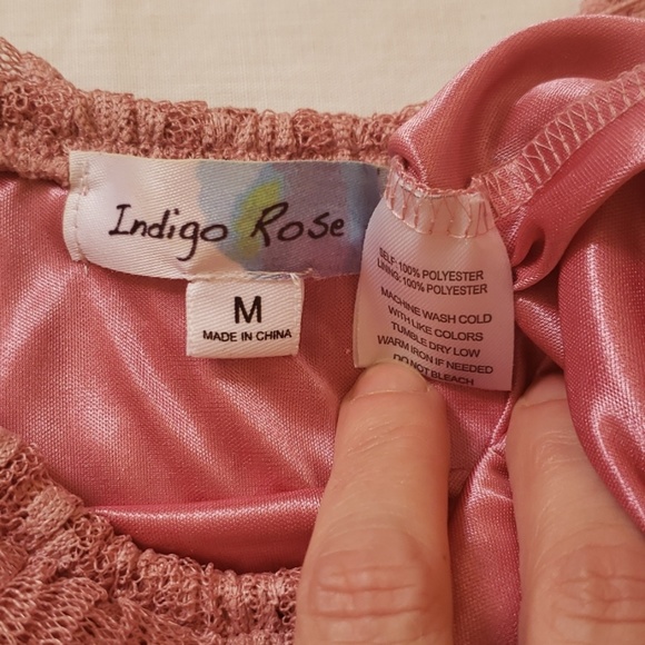 INDIGO ROSE MAUVE CHIFFON TOP - Picture 4 of 8